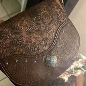 Faux Leather Western Purse